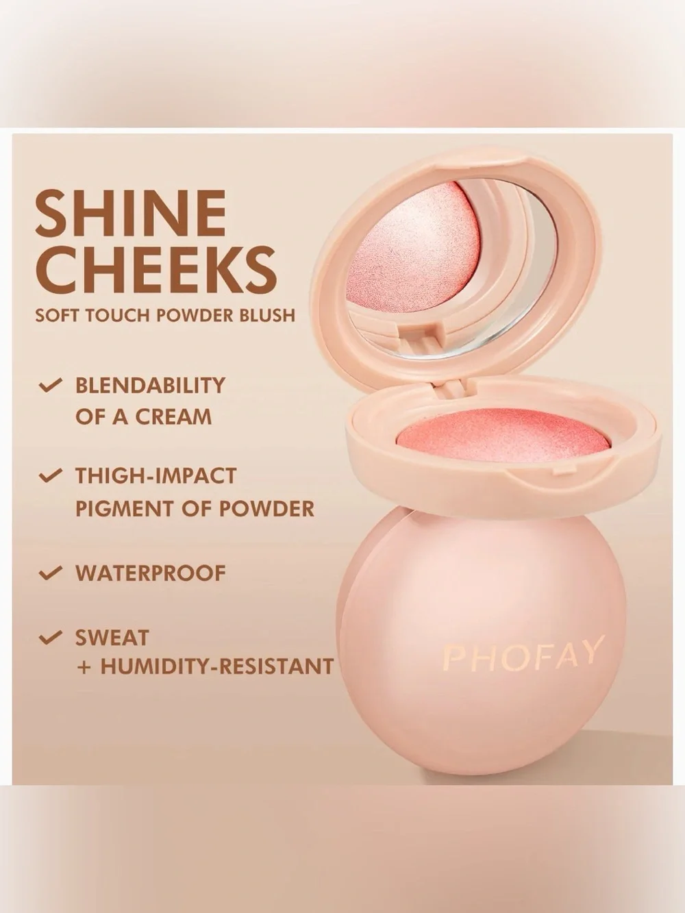 Phofay Soft Pinch Luminous Powder Blush in #3